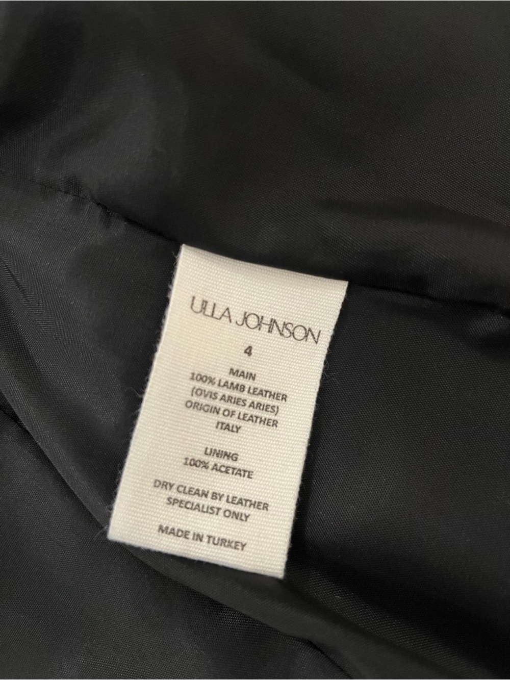 Ulla Johnson black Ilaria Leather Jacket - Picture 7 of 8
